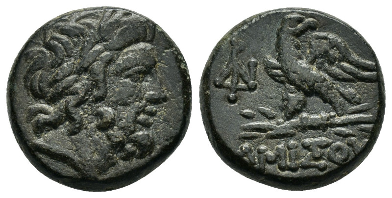 PONTOS.Amisos.Mithradates VI.(Circa 85-65 B)C.Ae.

Obv : Laureate head of Zeus r...