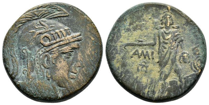 PONTOS.Amisos.Time of Mithradates VI.(Circa 105-85 BC).Ae.

Obv : Helmeted head ...