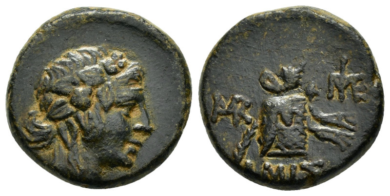 PONTOS. Amisos.(85-65 BC).Ae.

Obv : Head of Dionysos right, wearing ivy wreath....