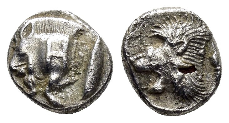 MYSIA. Kyzikos.(Circa 450-400 BC).Obol.

Obv : Forepart of boar left; H on shoul...