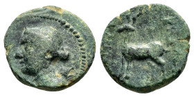 KINGS of CAPPADOCIA. Ariarathes X Eusebes Philadelphos (42-36 BC). Ae. 

Obv : Draped bust of Artemis left.

Rev : ΒΑΣΙΛΕΩΣ ΑΡΙΑΡΑΘ.
Stag standing lef...