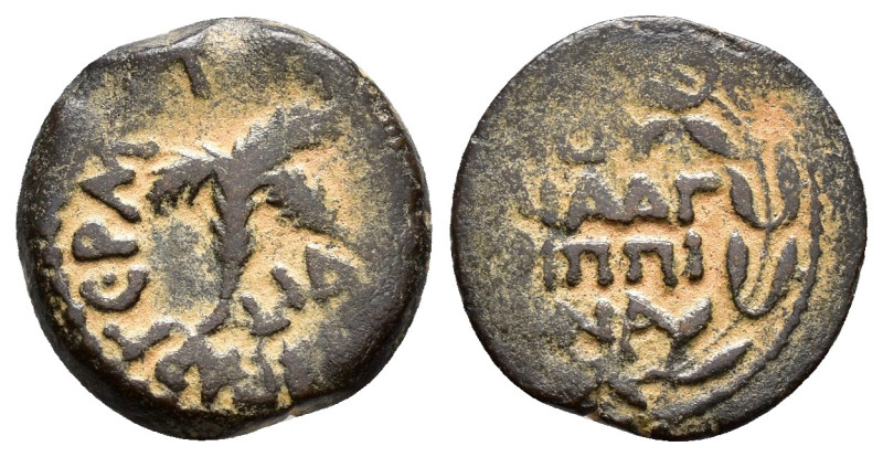 JUDAEA. Procurators. Antonius Felix.(52-59 CE).Jerusalem.Ae 

Obv : ΤΙ ΚΛΑΥΔΙΟϹ ...