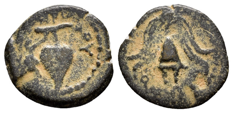 JUDAEA. Herodians. Herod II Archelaus.(4 BCE-6 CE).Jerusalem.Ae.

Obv : ΗΡWΔΟΥ.
...