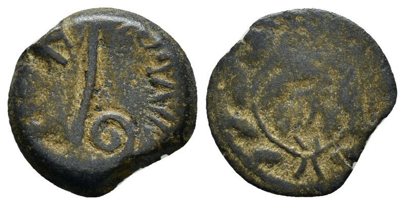 JUDAEA.Hasmoneans. Alexander Jannaeus.(103-76 BCE).Ae.

Weight : 1.8 gr
Diameter...