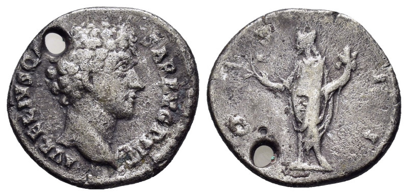 MARCUS AURELIUS (Caesar, 139-161). Denarius. Rome.

Obv : AVRELIVS CAESAR AVG PI...