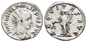 PHILIP I THE ARAB.(244–249).Rome.Antoninianus.

Weight : 3.5 gr
Diameter : 21 mm