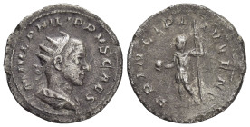 PHILIP II.(247-249).Rome.Antoninianus.

Weight : 3.5 gr
Diameter : 23 mm