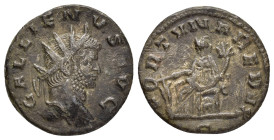GALLIENUS (253-268). Antoninianus. Rome.

Obv : GALLIENVS AVG.
Radiate, draped and cuirassed bust right.

Rev : FORTVNA REDVX.
Fortuna standing left, ...