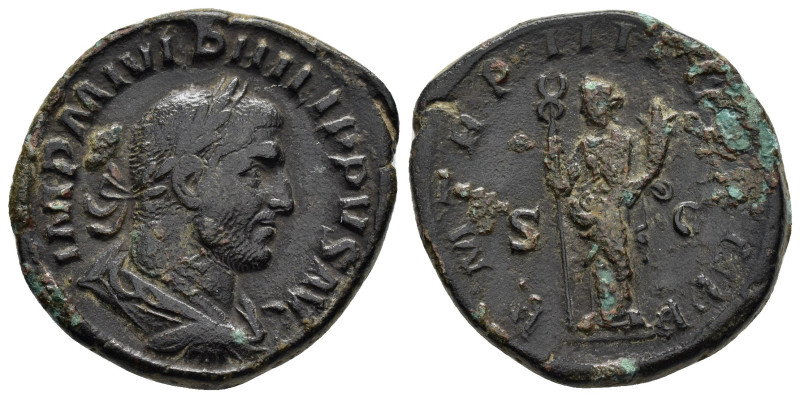 PHILIP I THE ARAB (244-249). Sestertius. Rome.

Obv : IMP M IVL PHILIPPVS AVG.
L...