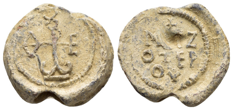 BYZANTINE LEAD SEAL.(Circa 11 th Century).Pb.

Weight : 11.4 gr
Diameter : 23 mm