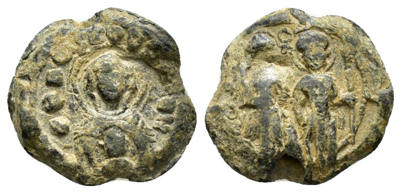 BYZANTINE LEAD SEAL.(Circa 11 th Century).Pb.

Weight : 3.9 gr
Diameter : 16 mm