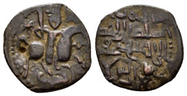 ISLAMIC.Seljuq of Rum.Kaykhusraw I.1st Reign.(1192-1196).NM & ND.Ae.

Weight : 2.4 gr
Diameter : 19 mm