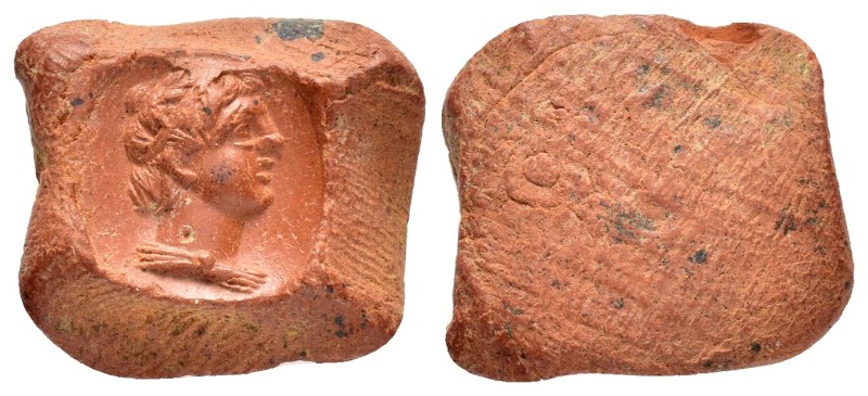 ANCIENT ROMAN TERRACOTTA SEAL / BULLA.(1st-2nd Century).

Weight : 1.6 gr
Dia...