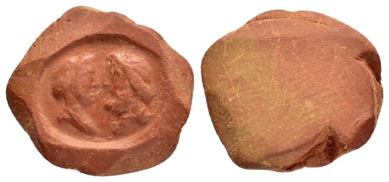 ANCIENT ROMAN TERRACOTTA SEAL / BULLA.(1st-2nd Century).

Weight : 1.7 gr
Dia...