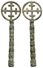 BYZANTINE EMPIRE.Cross.(8th-10th century).Ae.

Weight : 14.5 gr
Diameter : 80 mm