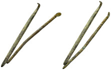 ANCIENT ROMAN BRONZE MEDICAL TOOLS.(1st-2nd century).Ae.

Weight : 2.3 - 3.7 gr
Diameter : 63 - 64 mm