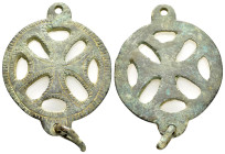 BYZANTINE EMPIRE.Cross.(8th-10th century).Ae.

Weight : 65.8 gr
Diameter : 59 mm