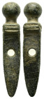 ANCIENT ROMAN BRONZE SWORD PENDANT.(Circa 1st - 2nd century).Ae.

Weight : 7.2 gr
Diameter : 41 mm