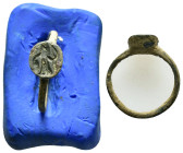 ANCIENT ROMAN BRONZE RING.(3rd–4th centuries).Ae.

Weight : 2.9 gr
Diameter : 23 mm