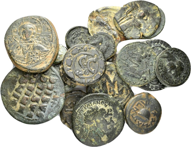 ANCIENT BRONZE COINS.SOLD AS SEEN.NO RETURN.