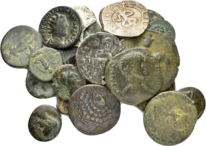 ANCIENT BRONZE COINS.SOLD AS SEEN.NO RETURN.