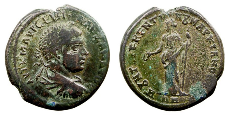 IMPERIO ROMANO. ALEJANDRO SEVERO. Moesia Inferior, Marcianopolis. AE-25. R/Hera ...