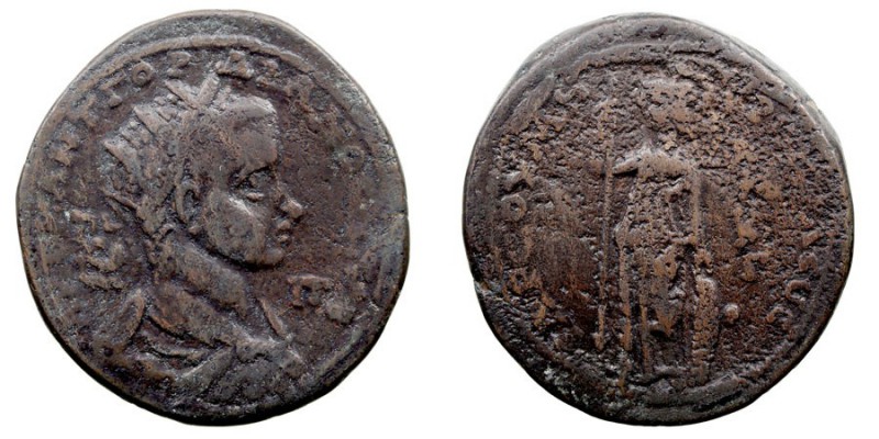 IMPERIO ROMANO. GORDIANO III. Cilicia, Tarsus. AE-38. A/Busto radiado a der., al...