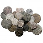 CORONA CASTELLANO LEONESA. LOTES DE CONJUNTO. Lote de 25 monedas. VE/AE. De Alfonso XI a Felipe IV. Muy diverso y comercial. MBC a BC-