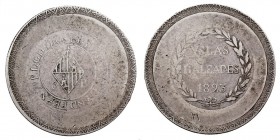 MONARQUÍA ESPAÑOLA. FERNANDO VII. 5 Pesetas. AR. Mallorca. 1823. Ley. REY DE ESPAN E YND. 26,91 g. CAL.533. MBC-