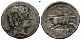 Hispania. Sekobirikes 100-0 BC. Denarius AR