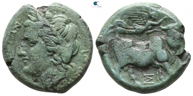 Campania. Neapolis 320-280 BC. 
Bronze Æ

 18mm., 6,69g.



very fine