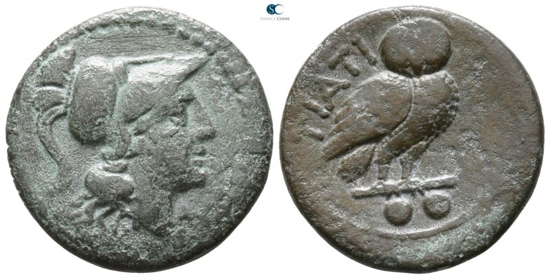 Apulia. Tiati 225-200 BC. 
Biunx Æ

 21mm., 6,45g.



very fine, scratche...