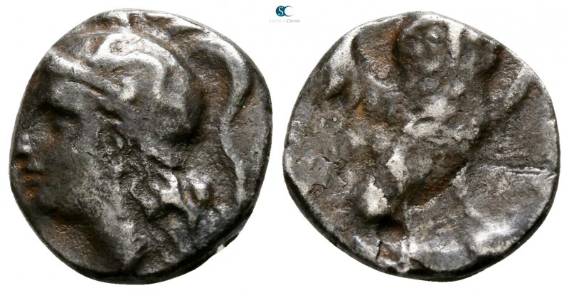 Calabria. Tarentum 302-235 BC. 
Drachm AR

 14mm., 3,46g.



good fine
