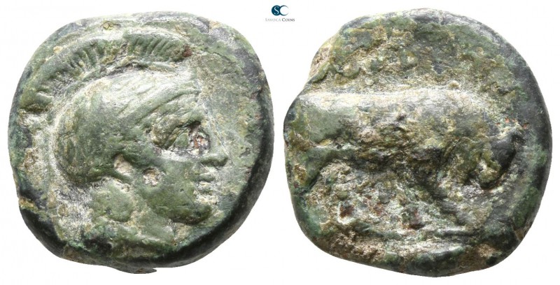 Lucania. Thourioi 435-405 BC. 
Bronze Æ

 15mm., 4,46g.



very fine, scr...