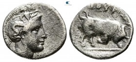 Lucania. Thourioi circa 350-281 BC. Diobol AR