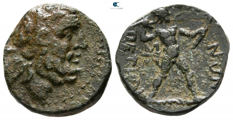 Bruttium. Petelia circa 204-89 BC. 
Quadrans Æ

 16mm., 4,38g.



very fi...