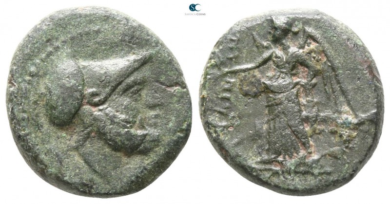 Bruttium. Petelia circa 200 BC. 
Bronze Æ

 14mm., 3,85g.



very fine