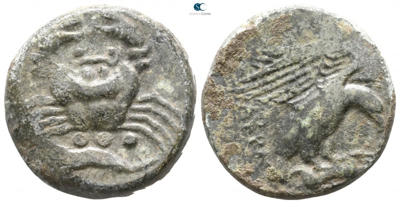Sicily. Akragas 425-410 BC. 
Tetras Æ

 20mm., 7,80g.



very fine