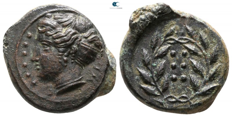 Sicily. Himera circa 415-409 BC. 
Hemilitron Æ

 19mm., 4,44g.



good ve...