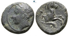 Sicily. Panormos as Ziz 336-330 BC. Bronze Æ