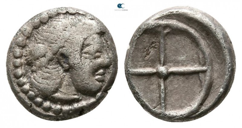 Sicily. Syracuse. Hieron I. 478-466 BC. 
Litra AR

 8mm., 0,83g.



very ...