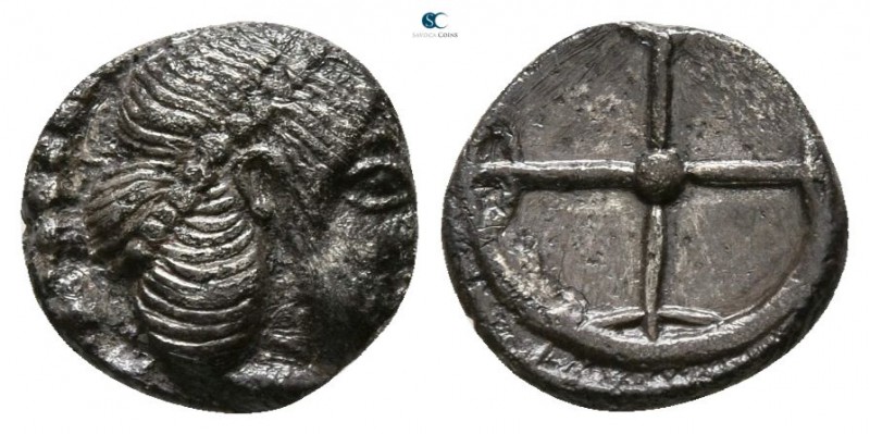 Sicily. Syracuse. Hieron I. 478-466 BC. 
Litra AR

 8mm., 0,59g.



good ...