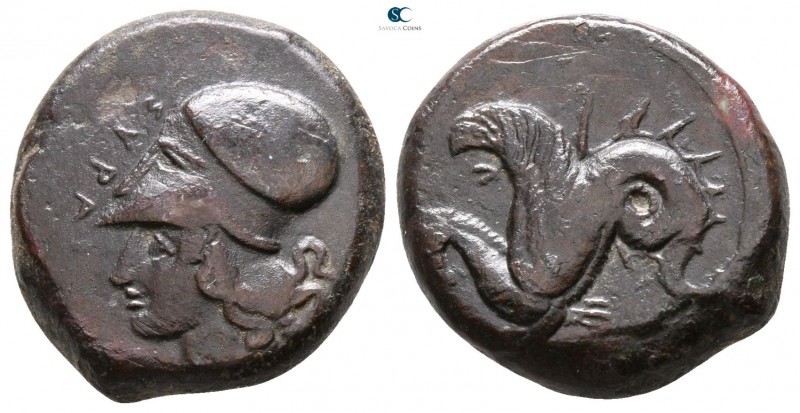 Sicily. Syracuse. Dionysios I 405-367 BC. 
Litra Æ

 18mm., 6,43g.



ver...