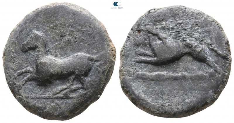 Sicily. Syracuse. Dionysios II 367-357 BC. 
“Kainon” issue Æ

 22mm., 8,43g....