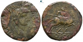 Hispania. Osca. Tiberius AD 14-37. Bronze Æ