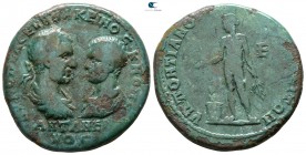Moesia Inferior. Marcianopolis. Macrinus and Diadumenian AD 217-218. ΠΟΝΤΙΑΝΟΣ (Pontianus, consular legate). Pentassarion AE