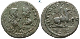 Moesia Inferior. Tomis. Gordian III, with Tranquillina AD 238-244. Tetrassarion AE
