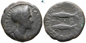 Thrace. Byzantion. Sabina Augusta AD 128-137. ΔΗΜΗΤΗΡ (Demeter). Bronze Æ