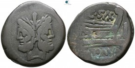 Cluvius Saxula 169-158 BC. Rome. As Æ