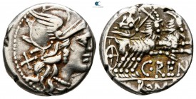 C. Renius. 138 BC. Rome. Denarius AR